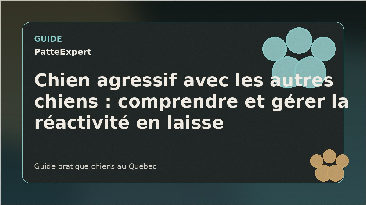 Carte éditoriale PatteExpert sur la réactivité en laisse chez le chien.