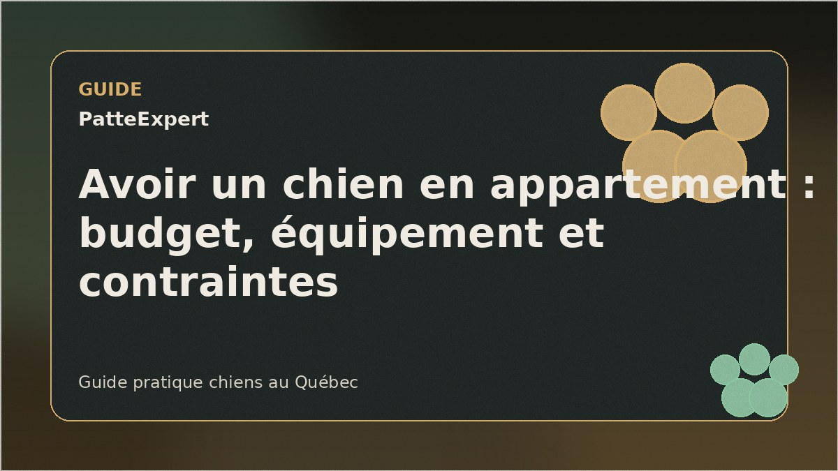 Chien calme dans un appartement