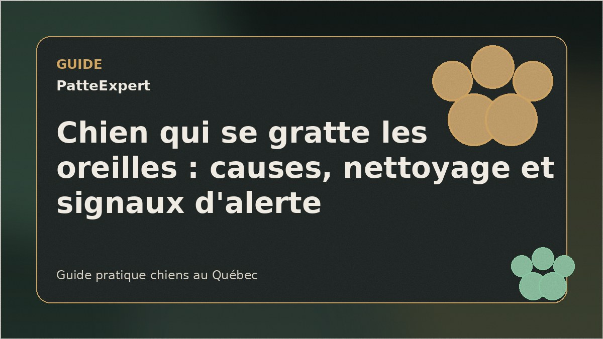 Chien se grattant doucement une oreille