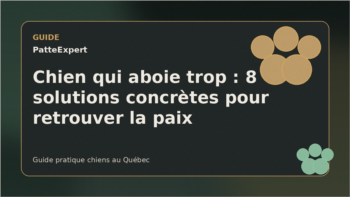 Chien de berger qui aboie dans un jardin résidentiel au Québec