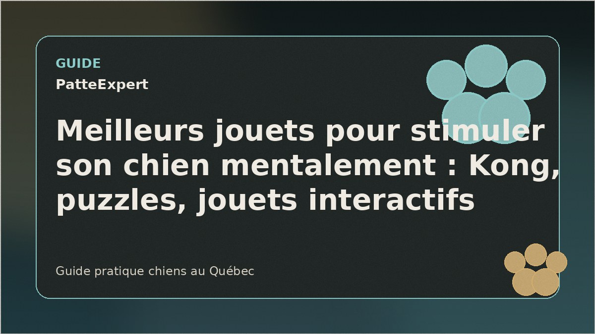 Chien concentré jouant avec un puzzle interactif pour stimuler son intelligence.