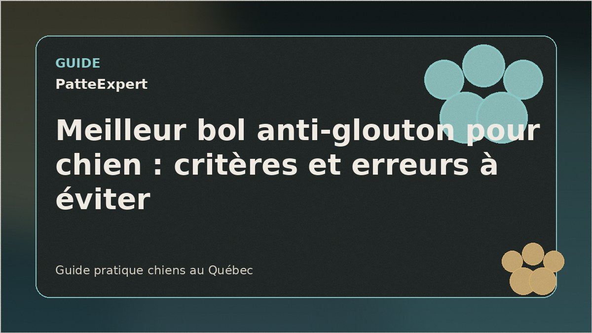 Bol anti-glouton pour chien