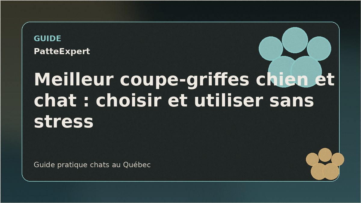 Coupe-griffes pour animal sur une serviette