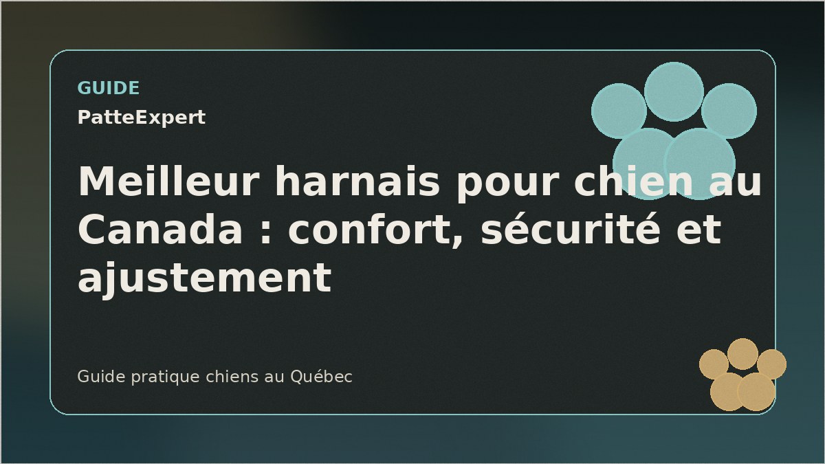 Chien portant un harnais ajusté