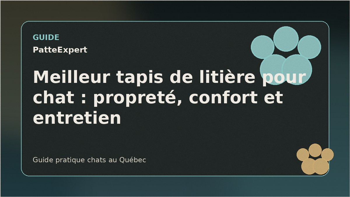 Tapis de litière devant un bac propre