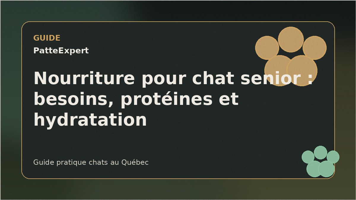 Chat senior près de sa gamelle