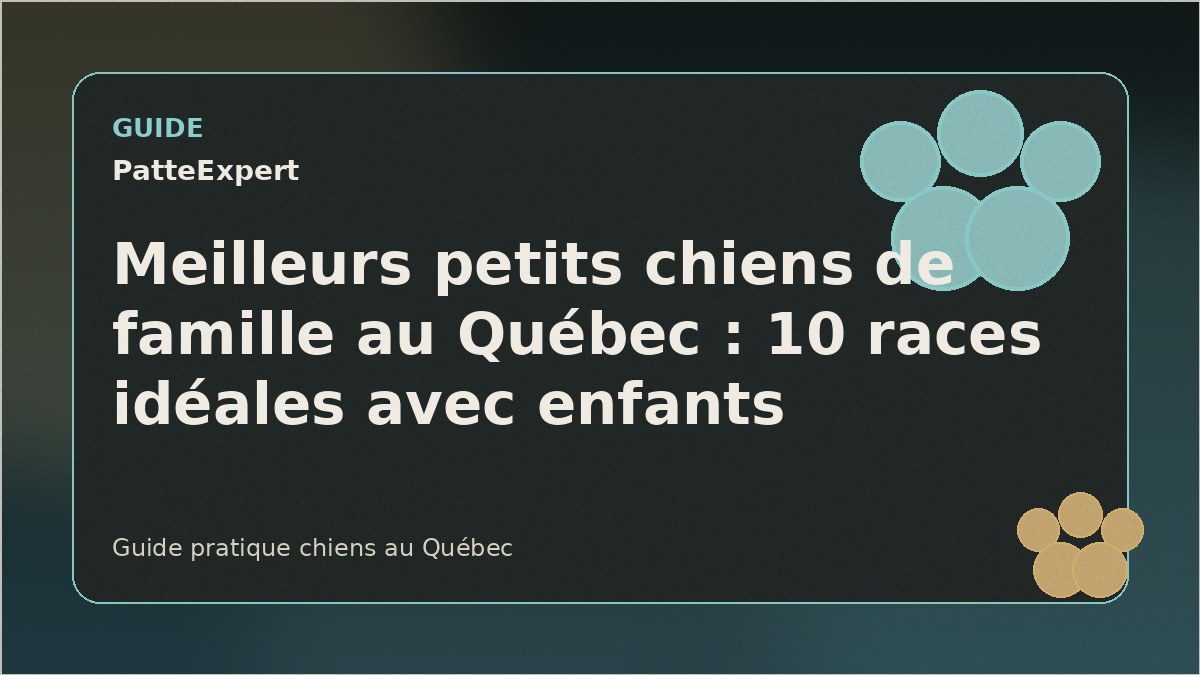 Un petit chien heureux joue avec une famille au Québec